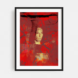 portrait Mixed Media Feminine Figurative Modern Art Print/Poster