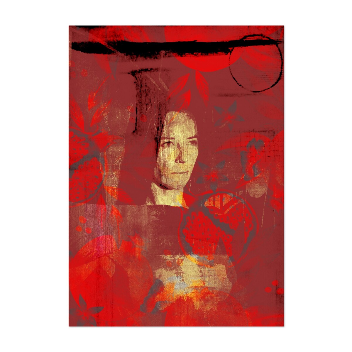 portrait Mixed Media Feminine Figurative Modern Art Print/Poster
