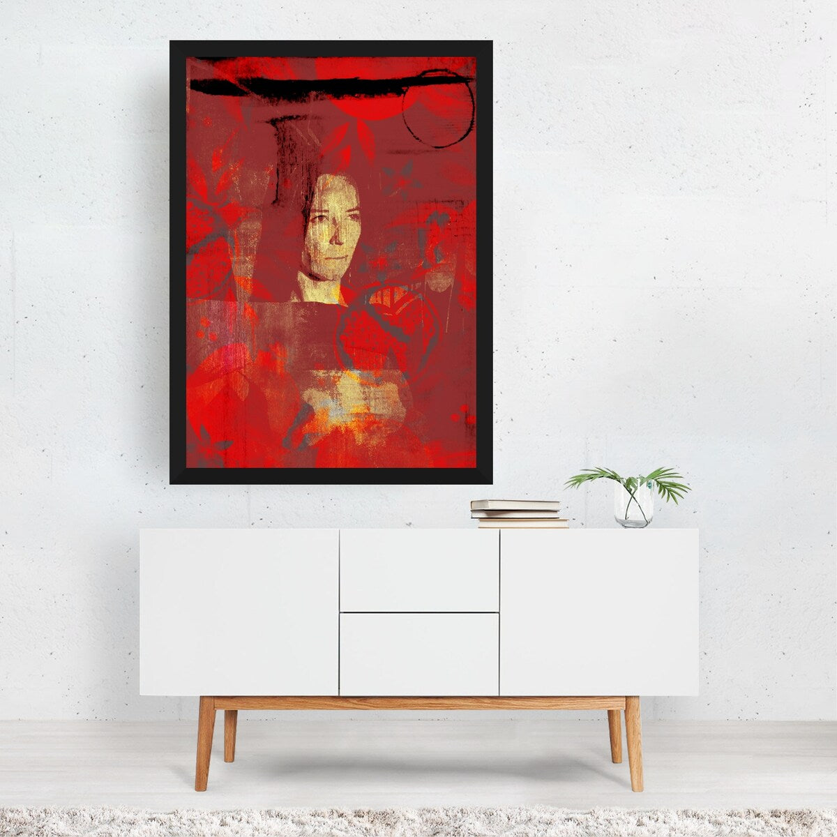 portrait Mixed Media Feminine Figurative Modern Art Print/Poster