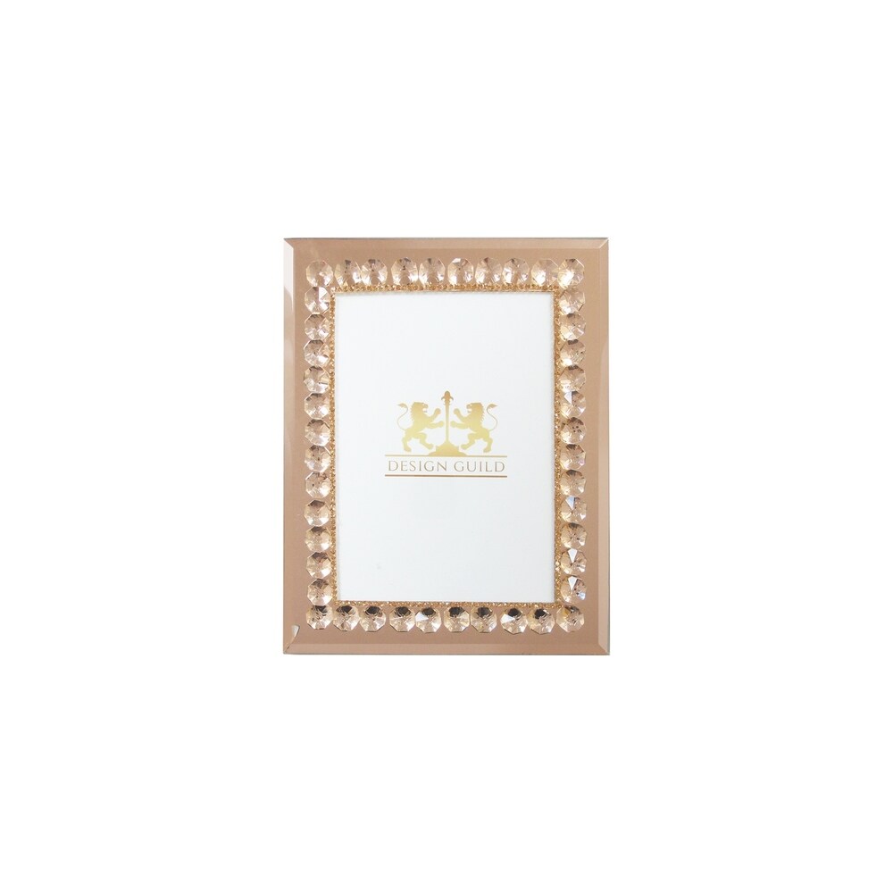 rose gold jeweled picture frame 4x6" photo