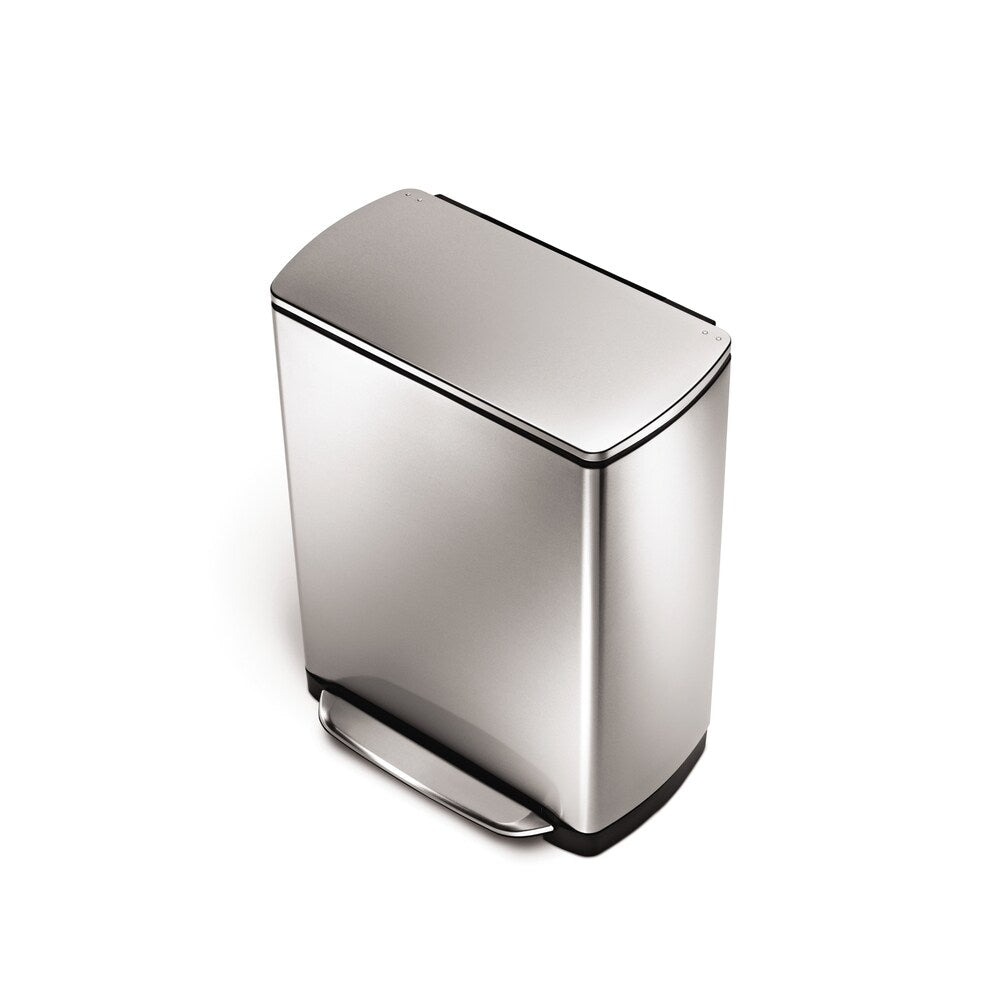 simplehuman 46-liter Wide-step Rectangular Recycler Step Can