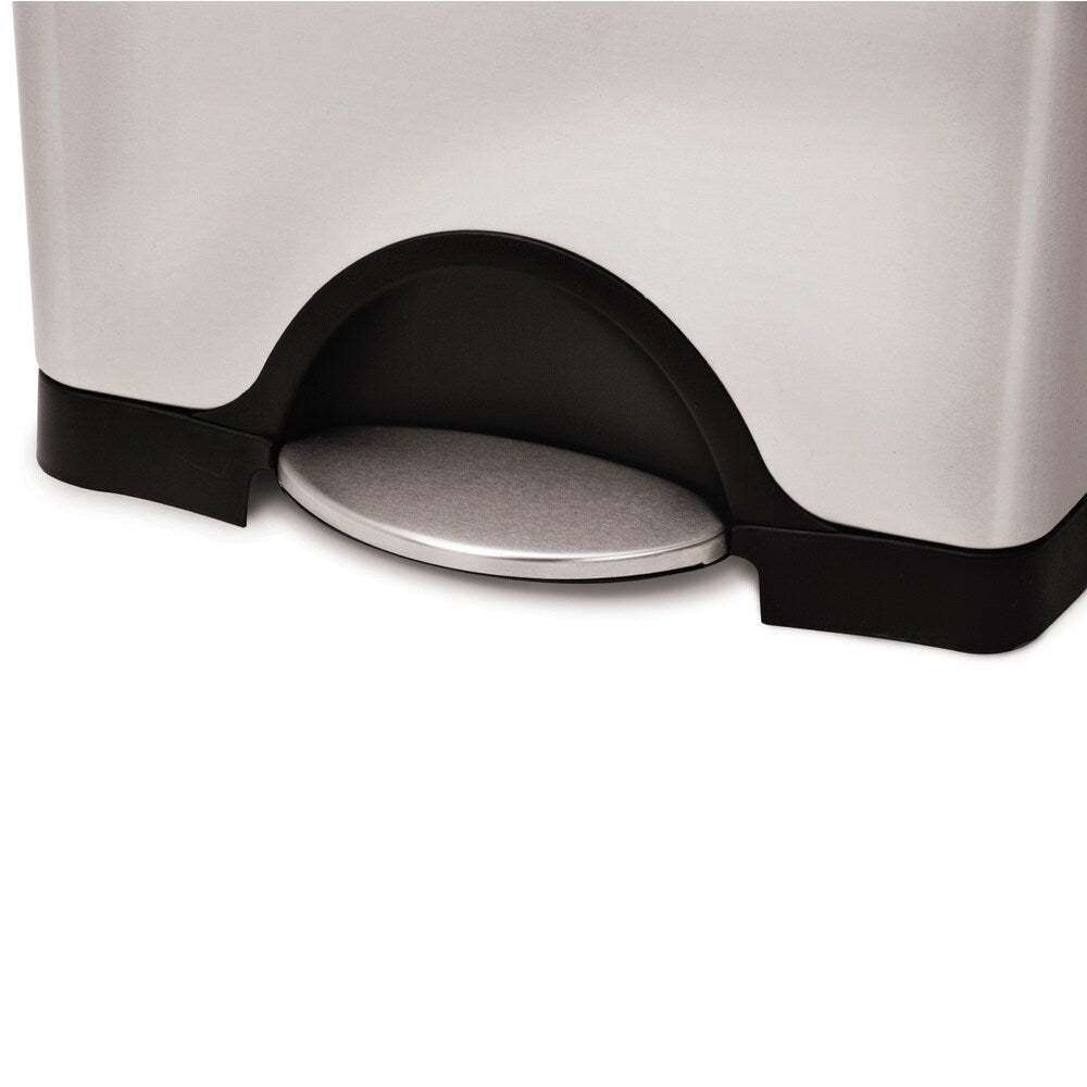 simplehuman Rectangular Step Brushed Stainless Steel Trash Can (13 Gallons)