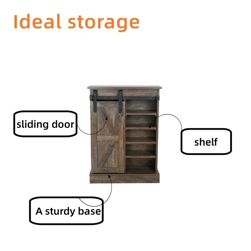 sliding barn door storage cabinet,can be placed in the kitchen,bathroom,living room