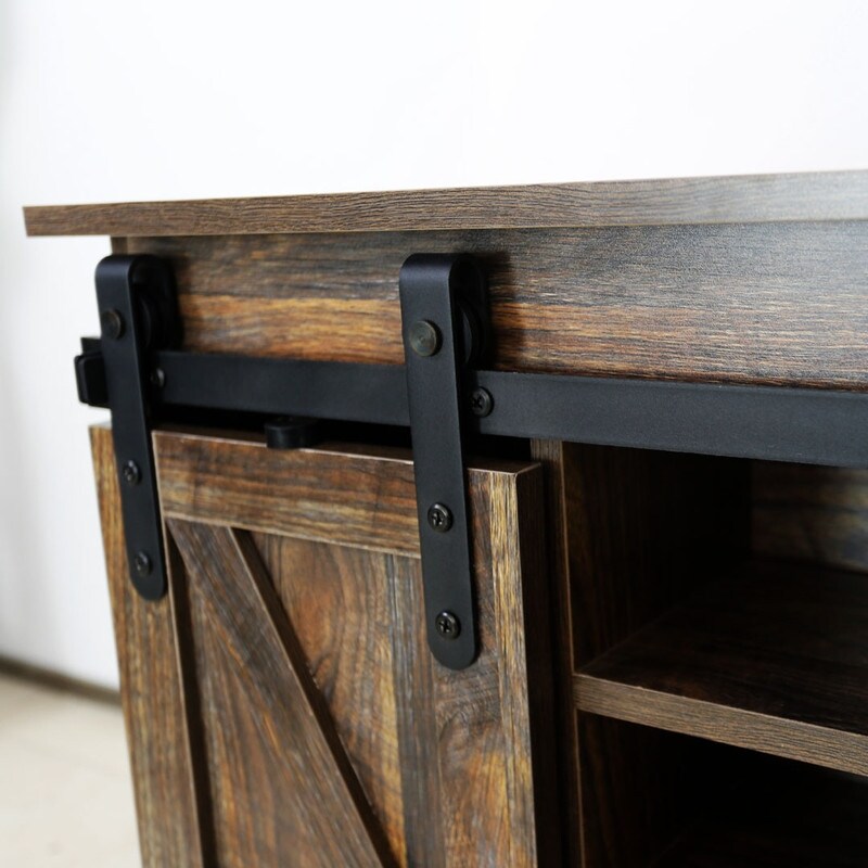 sliding barn door storage cabinet,can be placed in the kitchen,bathroom,living room