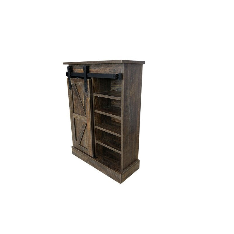 sliding barn door storage cabinet,can be placed in the kitchen,bathroom,living room