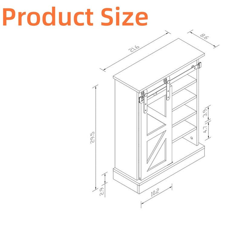 sliding barn door storage cabinet,can be placed in the kitchen,bathroom,living room