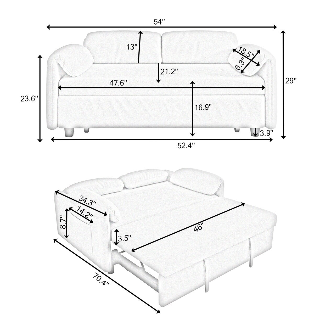 sofa bed dual purpose living room