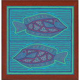 square fish-WILBAS99988 Framed Print 10.75"x10.5" by Willow Bascom