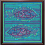 square fish-WILBAS99988 Framed Print 10.75"x10.5" by Willow Bascom