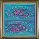 square fish-WILBAS99988 Framed Print 10.75"x10.5" by Willow Bascom