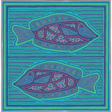 square fish-WILBAS99988 Framed Print 10.75"x10.5" by Willow Bascom