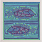 square fish-WILBAS99988 Framed Print 10.75"x10.5" by Willow Bascom