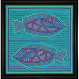 square fish-WILBAS99988 Framed Print 10.75"x10.5" by Willow Bascom