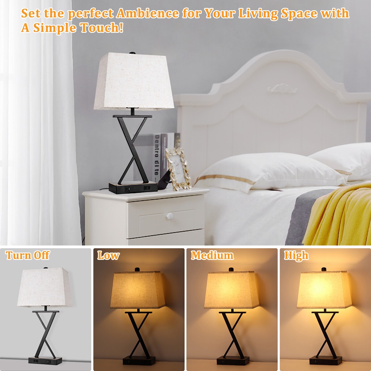 table lamp black - 6*6*7