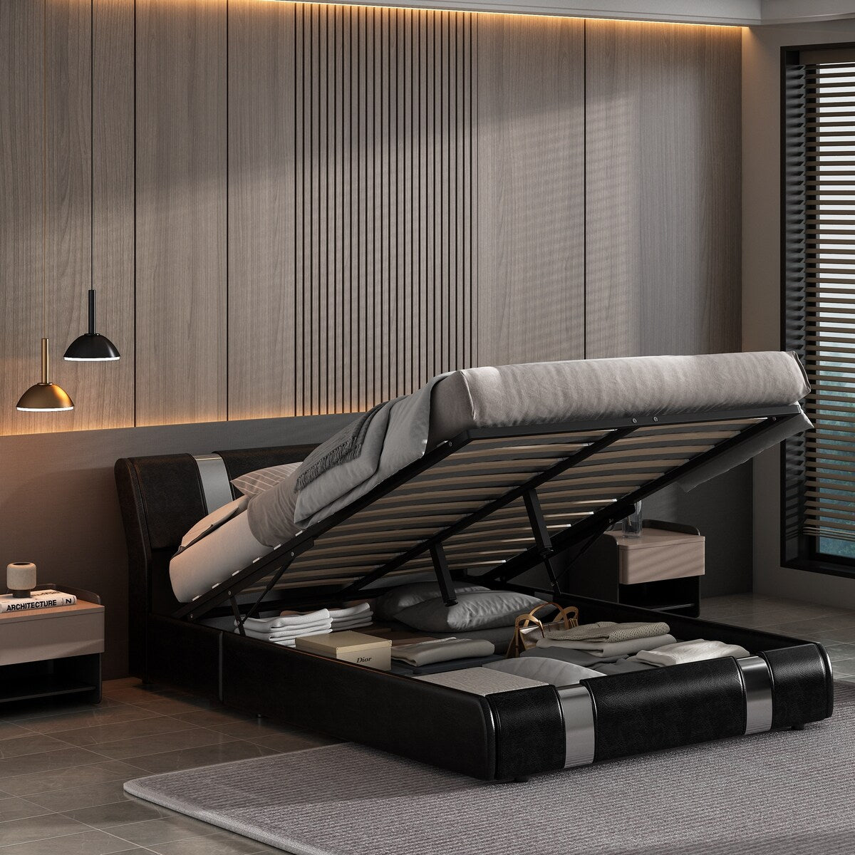 ull Size Lift Up Storage Bed Frame