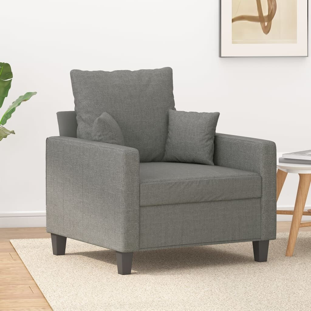 vidaXL Sofa Chair Living Room Accent Upholstered Chair with Armrest Fabric