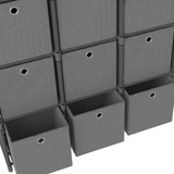 vidaXL Display Shelf Free Standing Cube Storage Shelf for Home Hallway Fabric