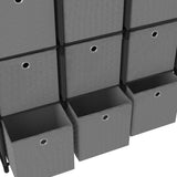 vidaXL Display Shelf Free Standing Cube Storage Shelf for Home Hallway Fabric