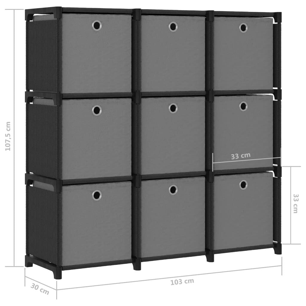 vidaXL Display Shelf Free Standing Cube Storage Shelf for Home Hallway Fabric