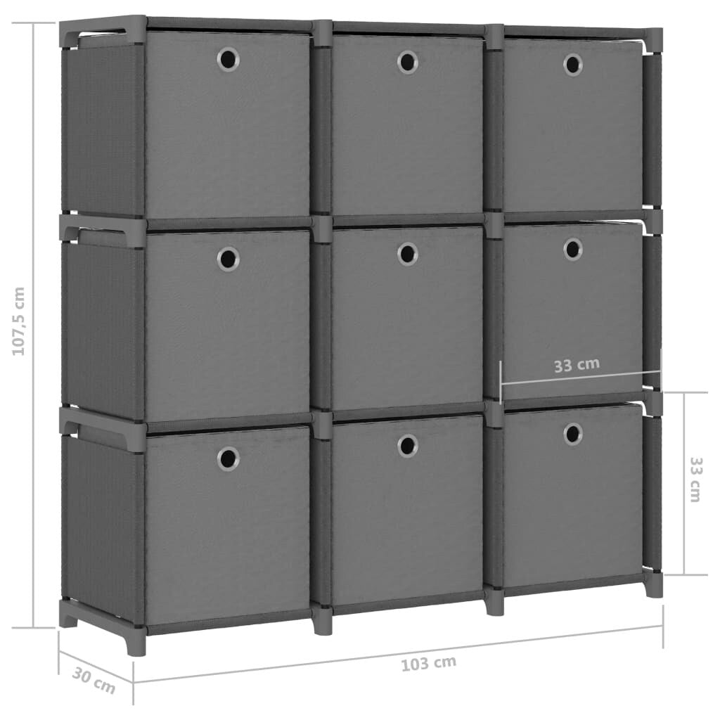 vidaXL Display Shelf Free Standing Cube Storage Shelf for Home Hallway Fabric
