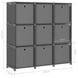 vidaXL Display Shelf Free Standing Cube Storage Shelf for Home Hallway Fabric