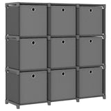 vidaXL Display Shelf Free Standing Cube Storage Shelf for Home Hallway Fabric