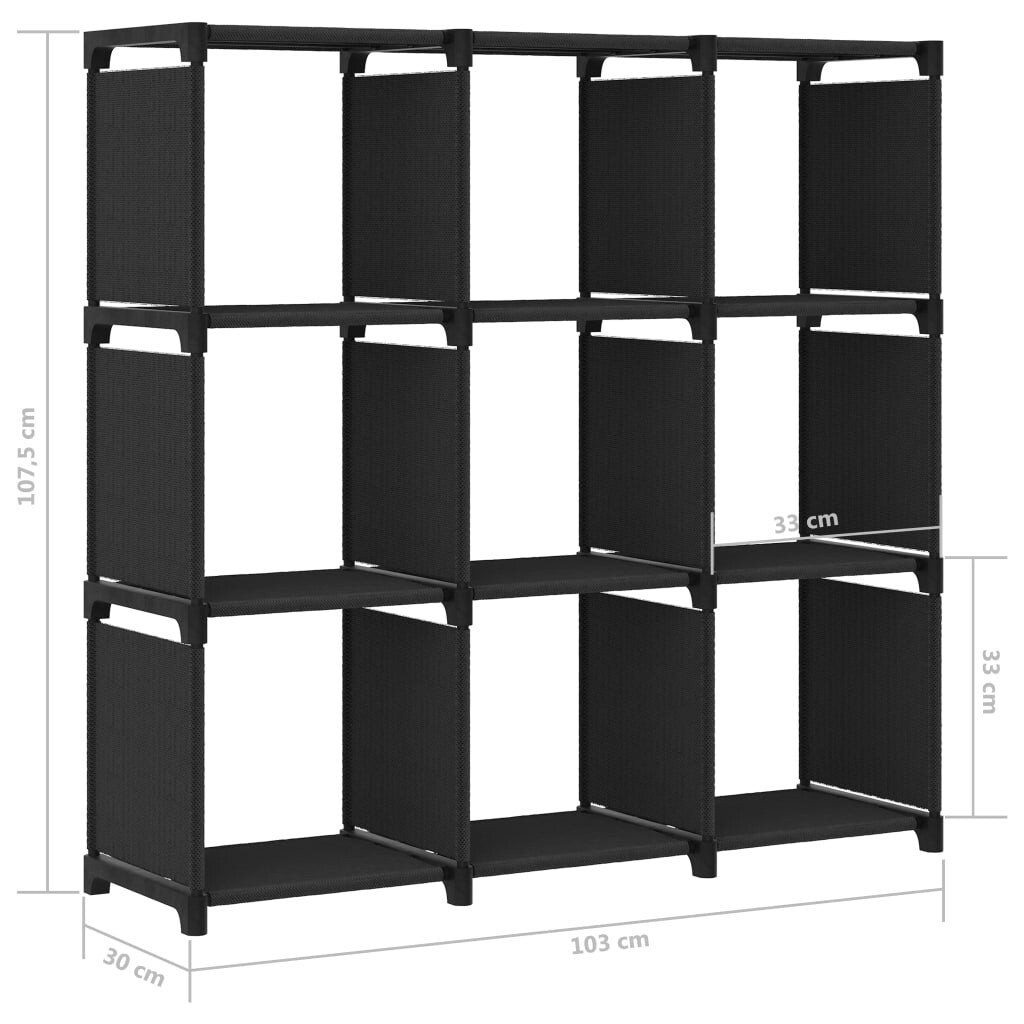 vidaXL Display Shelf Free Standing Cube Storage Shelf for Home Hallway Fabric