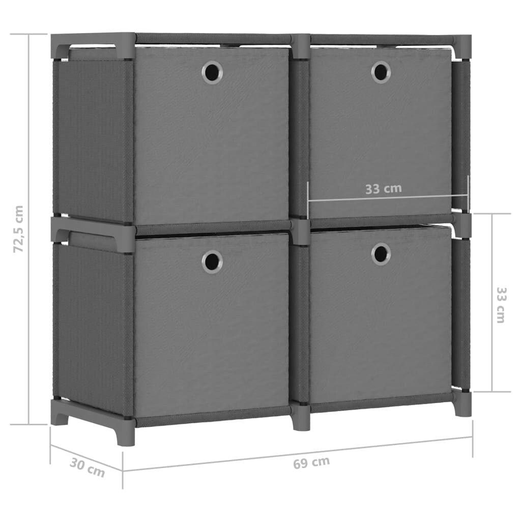 vidaXL Display Shelf Free Standing Cube Storage Shelf for Home Hallway Fabric