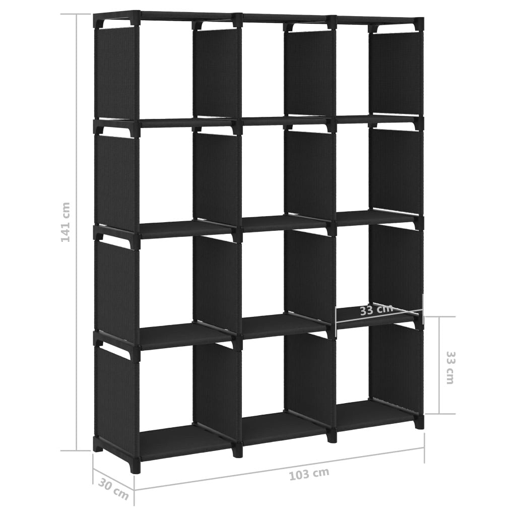 vidaXL Display Shelf Free Standing Cube Storage Shelf for Home Hallway Fabric
