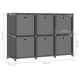 vidaXL Display Shelf Free Standing Cube Storage Shelf for Home Hallway Fabric