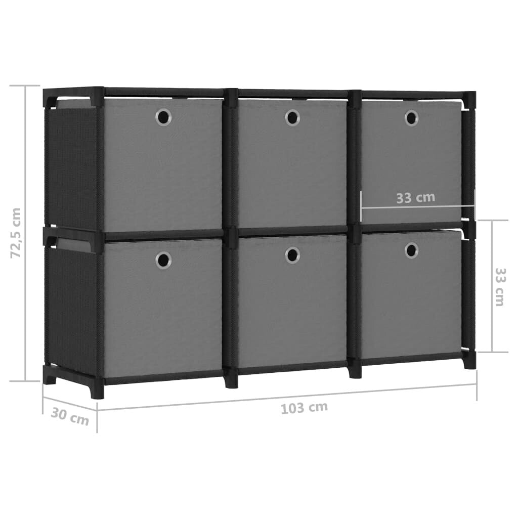 vidaXL Display Shelf Free Standing Cube Storage Shelf for Home Hallway Fabric