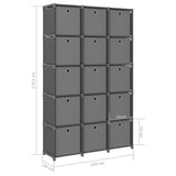 vidaXL Display Shelf Free Standing Cube Storage Shelf for Home Hallway Fabric