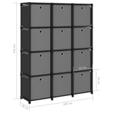 vidaXL Display Shelf Free Standing Cube Storage Shelf for Home Hallway Fabric