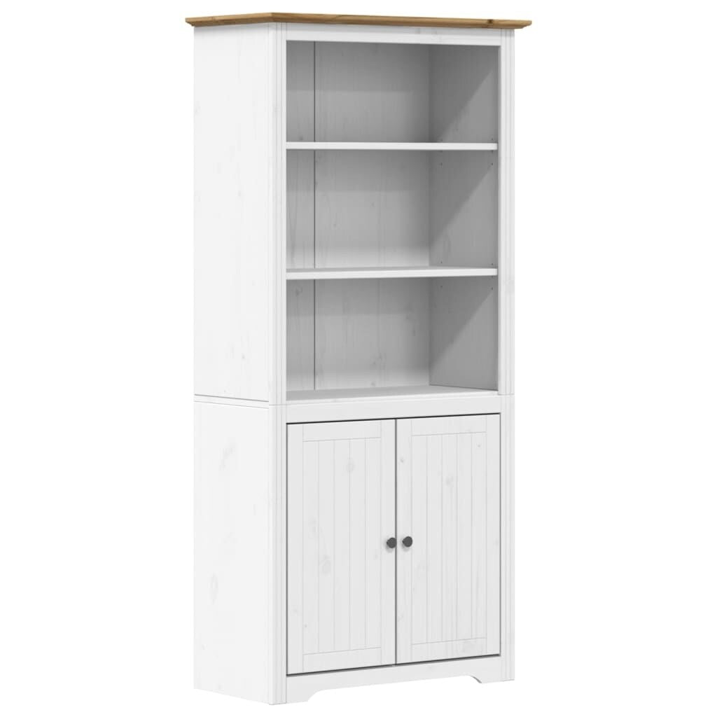 vidaXL Bookshelf Storage File Cabinet Shelf with Doors BODO Solid Wood Pine