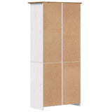 vidaXL Bookshelf Storage File Cabinet Shelf with Doors BODO Solid Wood Pine