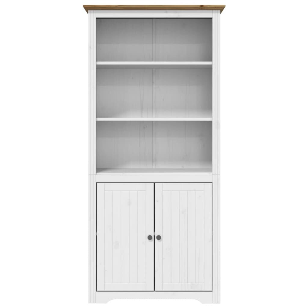 vidaXL Bookshelf Storage File Cabinet Shelf with Doors BODO Solid Wood Pine