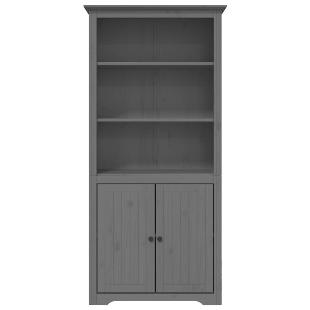 vidaXL Bookshelf Storage File Cabinet Shelf with Doors BODO Solid Wood Pine