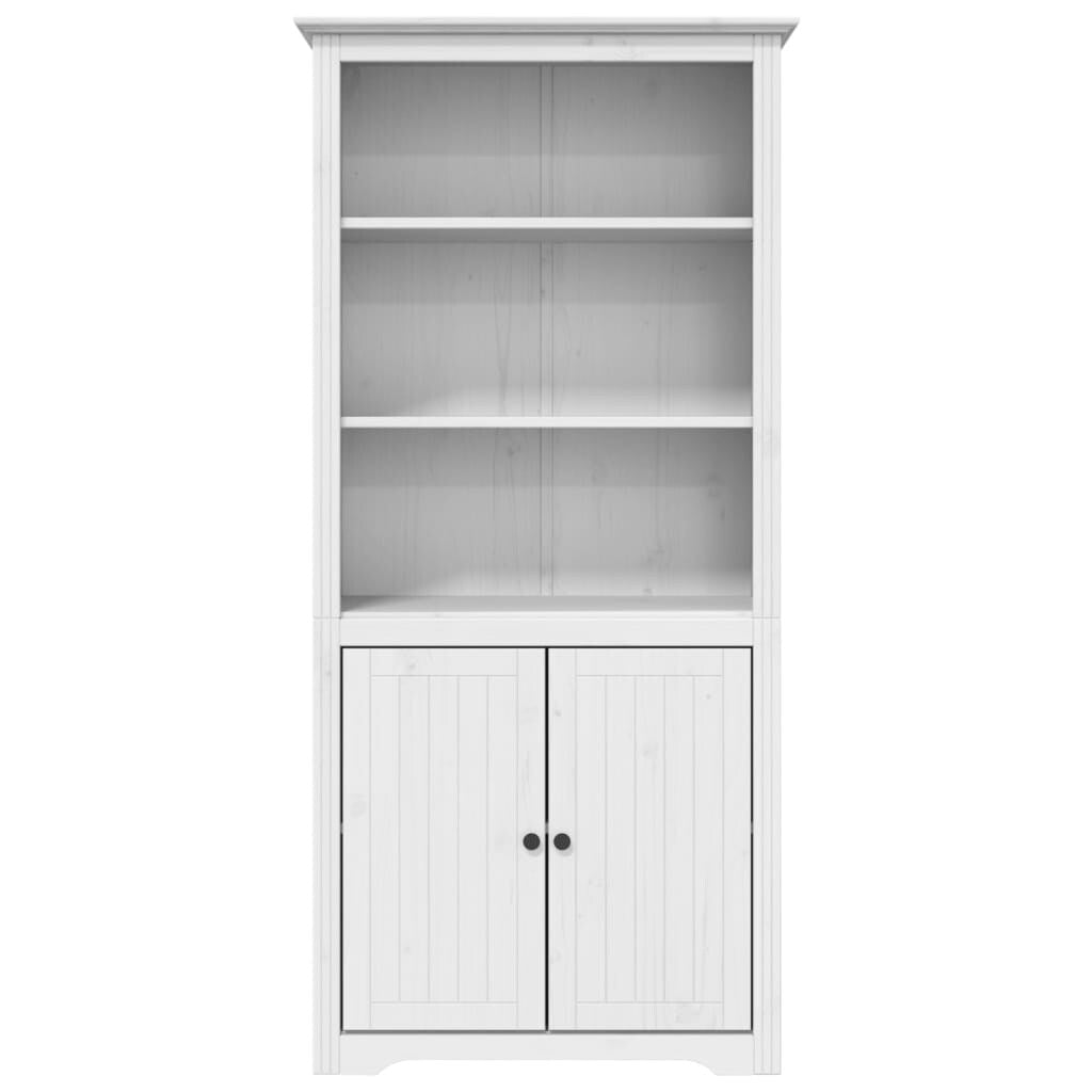 vidaXL Bookshelf Storage File Cabinet Shelf with Doors BODO Solid Wood Pine
