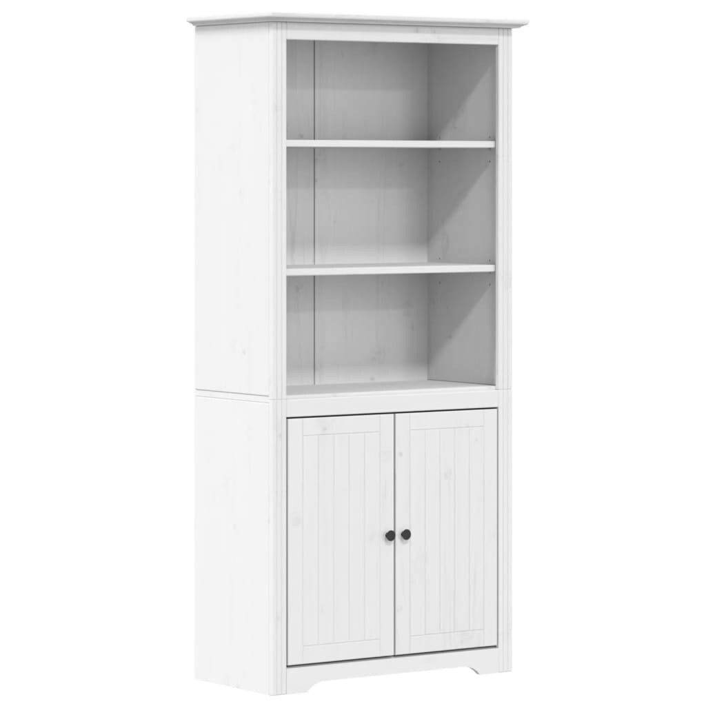 vidaXL Bookshelf Storage File Cabinet Shelf with Doors BODO Solid Wood Pine