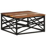 vidaXL Coffee Table End Table Sofa Table Living Room Furniture Solid Wood - 26.8" x 26.8" x 13.8"