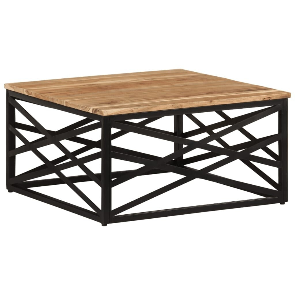 vidaXL Coffee Table End Table Sofa Table Living Room Furniture Solid Wood - 26.8" x 26.8" x 13.8"