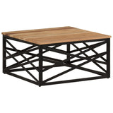 vidaXL Coffee Table End Table Sofa Table Living Room Furniture Solid Wood - 26.8" x 26.8" x 13.8"