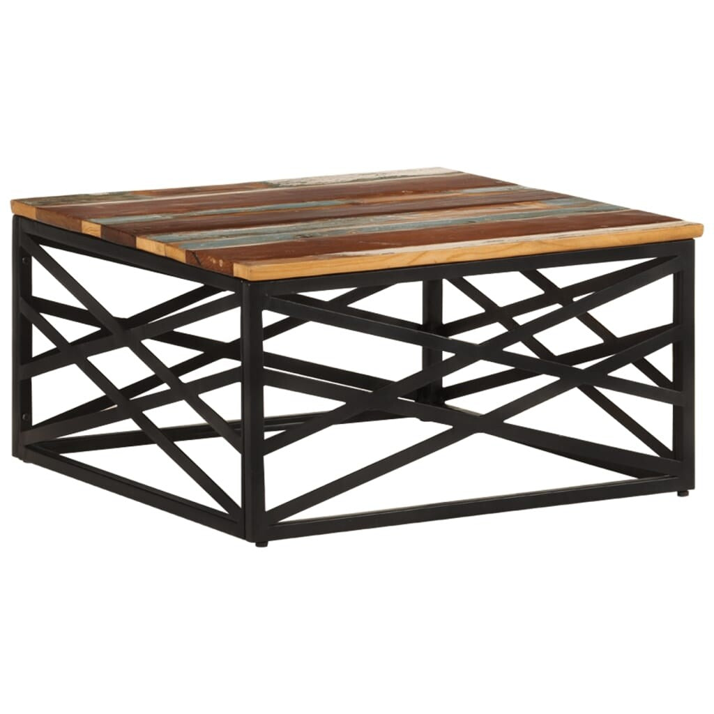 vidaXL Coffee Table End Table Sofa Table Living Room Furniture Solid Wood - 26.8" x 26.8" x 13.8"
