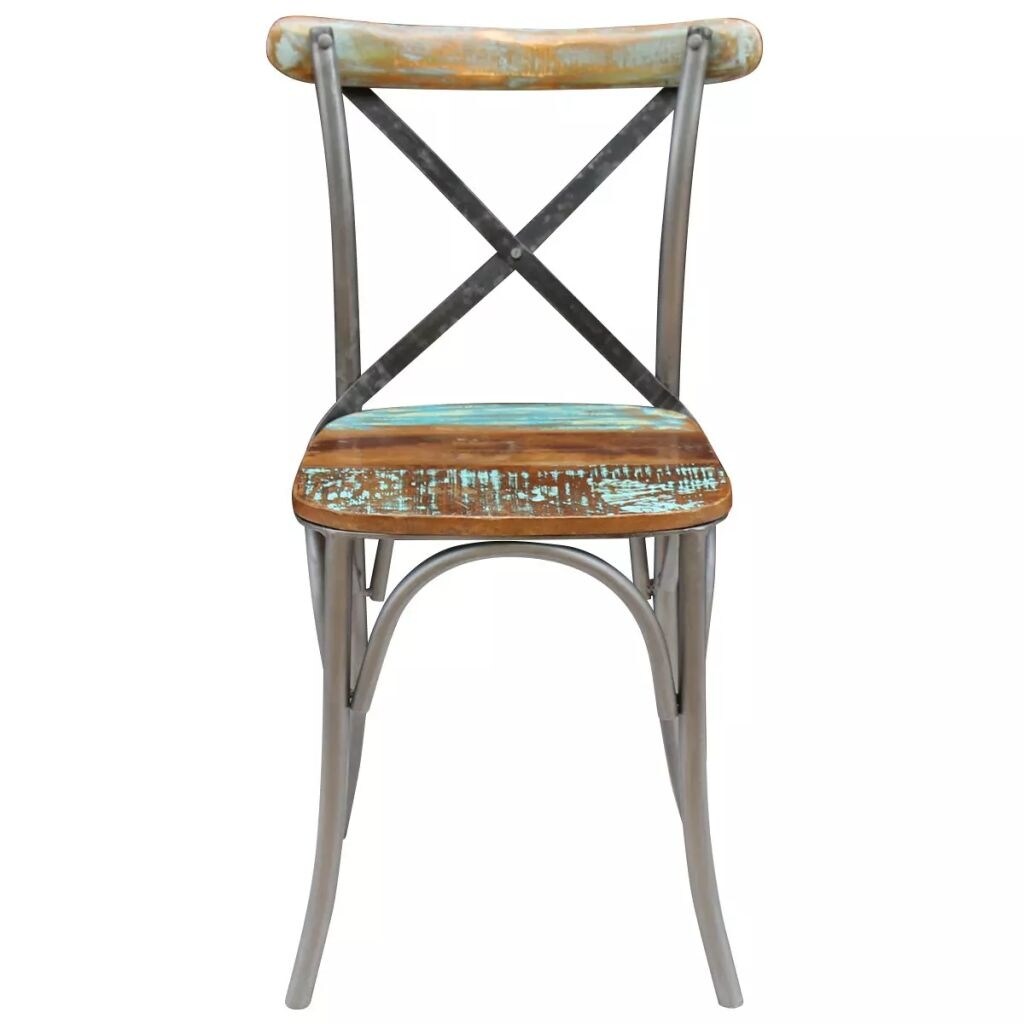 vidaXL Dining Chairs 2 pcs Solid Reclaimed Wood