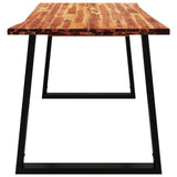 vidaXL Dining Table with Live Edge 78.7"x35.4"x29.5" Solid Wood Acacia