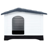 vidaXL Dog House Garden Dog Kennel Small Pet Cage Puppy Shelter Polypropylene - 35.6" x 26.8" x 26"