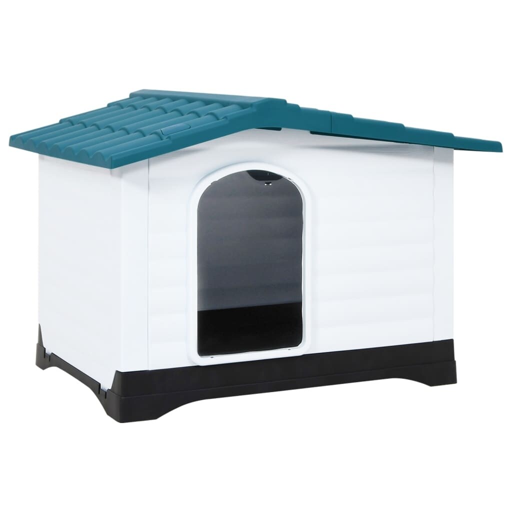 vidaXL Dog House Garden Dog Kennel Small Pet Cage Puppy Shelter Polypropylene - 35.6" x 26.8" x 26"