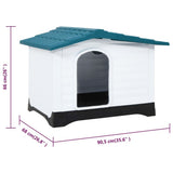 vidaXL Dog House Garden Dog Kennel Small Pet Cage Puppy Shelter Polypropylene - 35.6" x 26.8" x 26"