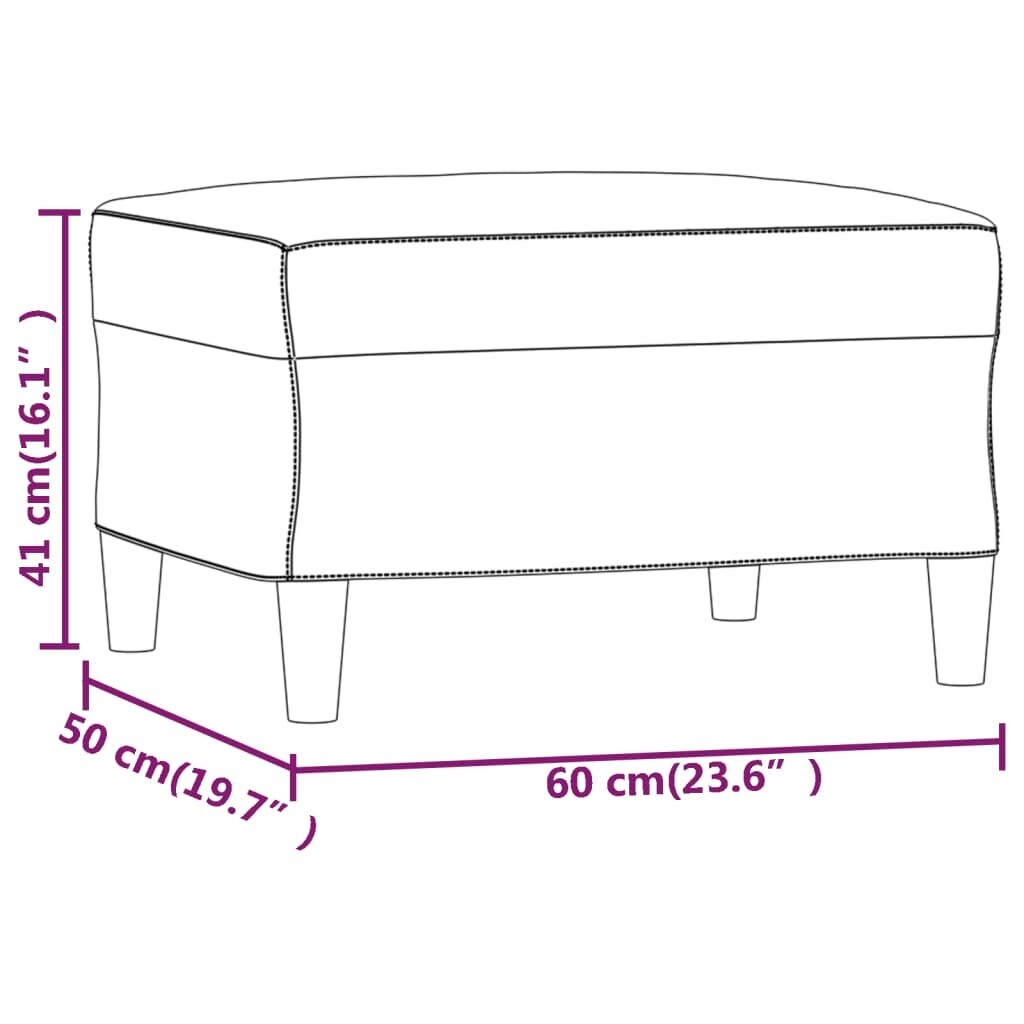 vidaXL Footstool Modern Footstool Ottoman Footrest for Living Room Fabric