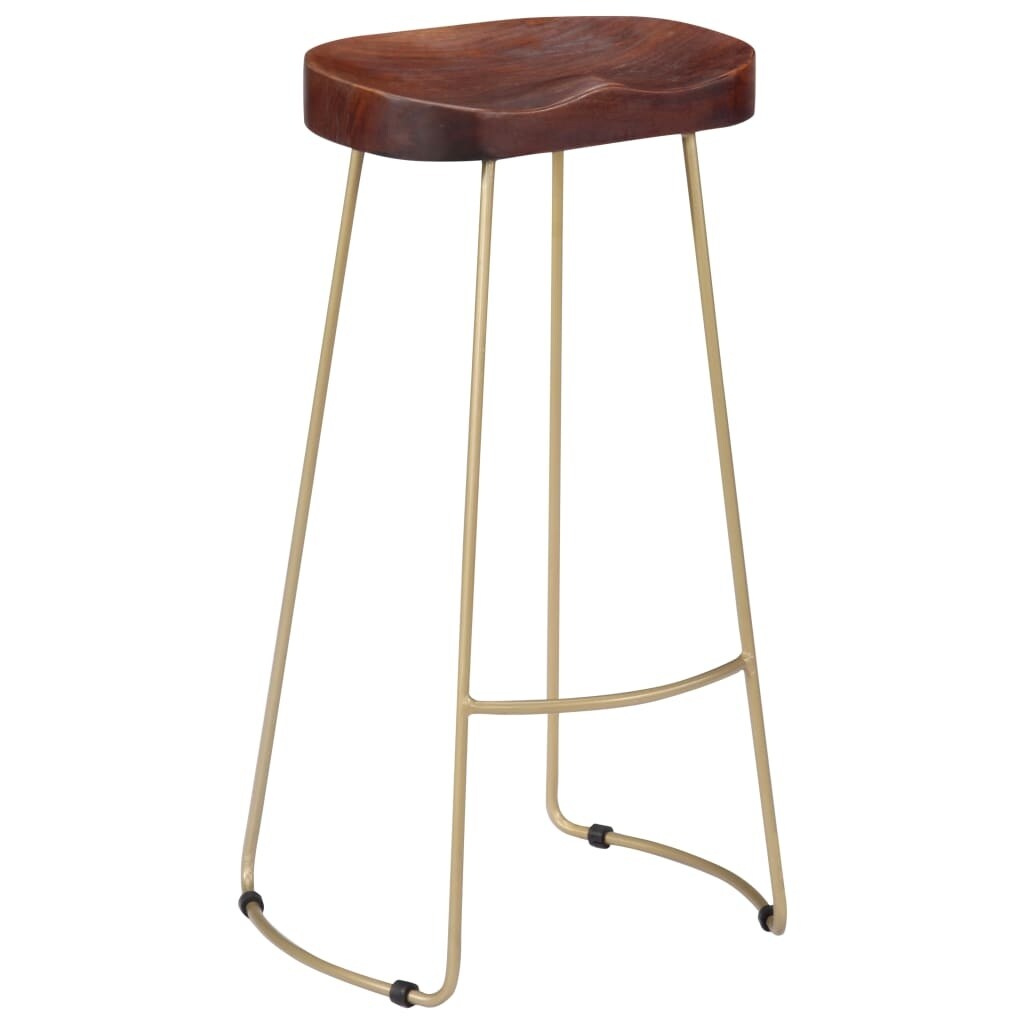 vidaXL Gavin Bar Stools 2 pcs Solid Mango Wood - 17.7" x 15.7" x 30.7"